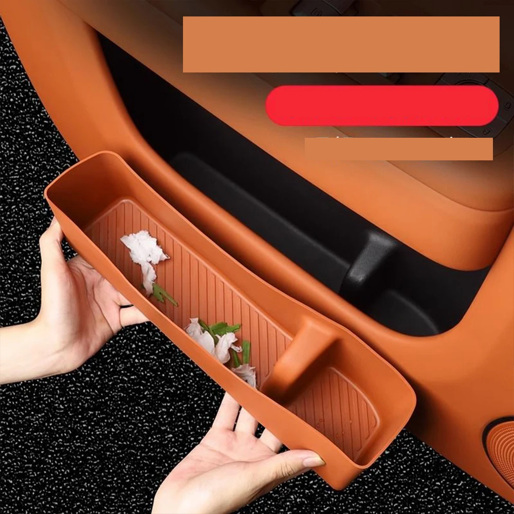 

For Li Lixiang L6 L7 2024 Silicone Car Door Lower Storage Box Door Slot Cushion Storage Pocket Auto Modified Styling Accessories