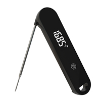 DT-127 Meat Thermometer with Foldable Probes IPX5 Waterproof Rechargeable Digital Food Thermometer for BBQ,Deep Fry