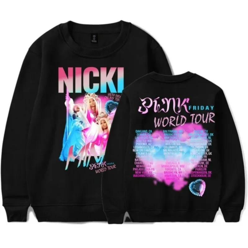 

Nicki Minaj GAG City World Tour Merch Long Sleeve Crewneck Sweatshirt For Men/Women Rapper Winter Hoodie Streetwear