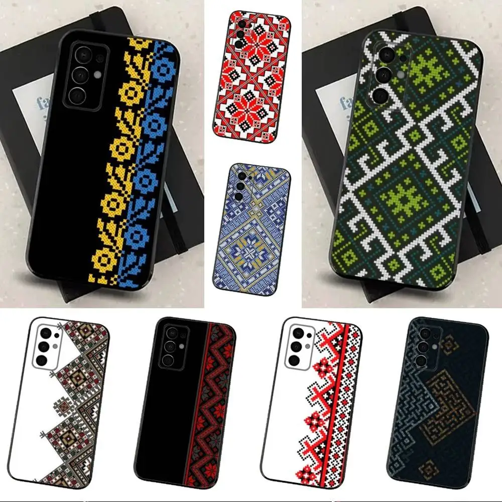 

U-Ukraine Ornaments P-Pattern Case For Samsung Galaxy A91,A80,A73,A72 ,A71,A53A52,A32 ,A31A22,A21s,A20,Black Cover