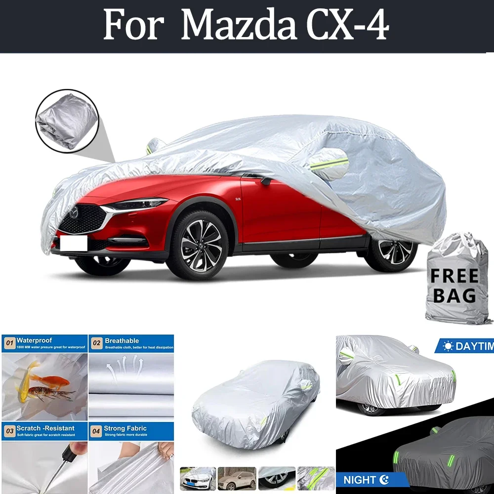 

For Mazda CX-4 Car Cover Outdoor Protection Covers Snow Sunshade Waterproof Dustproof Exterior UV Car Accessories