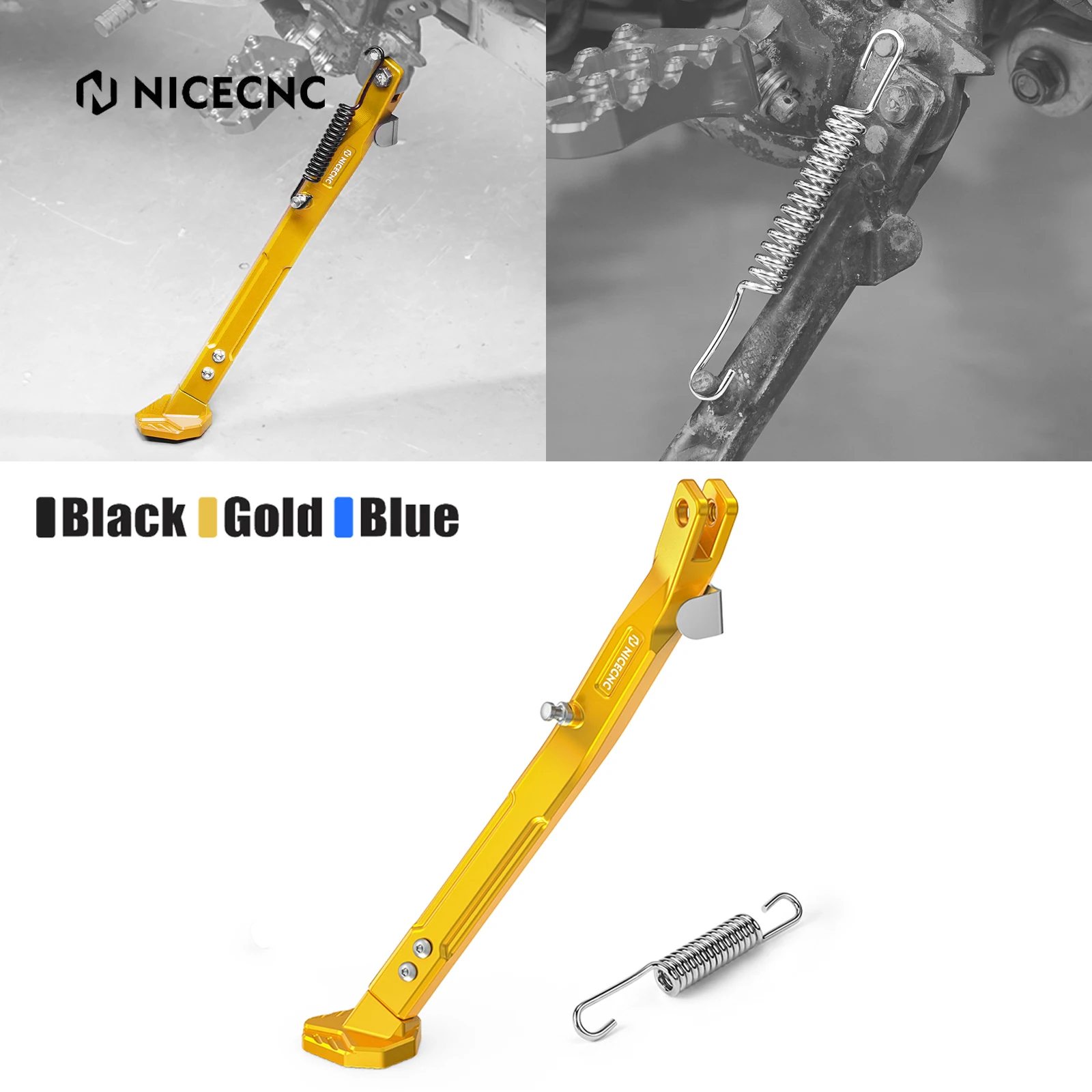 2000-2024 For Suzuki DRZ400SM DRZ400S DRZ400E DRZ400 DR-Z 400SM 400S 400E 400 Adjustable Kickstand & Kick Side Stand Springs Kit