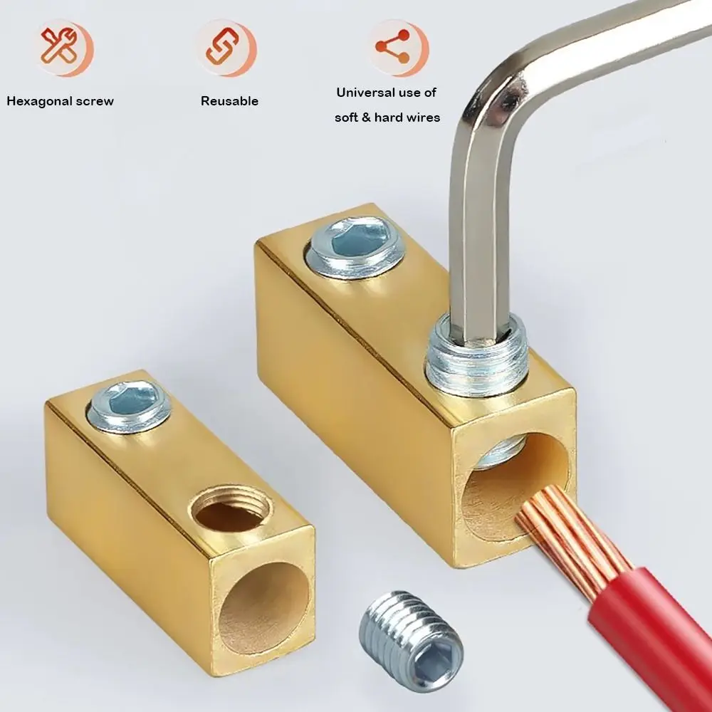 With Heat Shrink Tubing Brass Terminal Block High Current Waterproof High Power Splitter Pressure Free Terminal Blocks