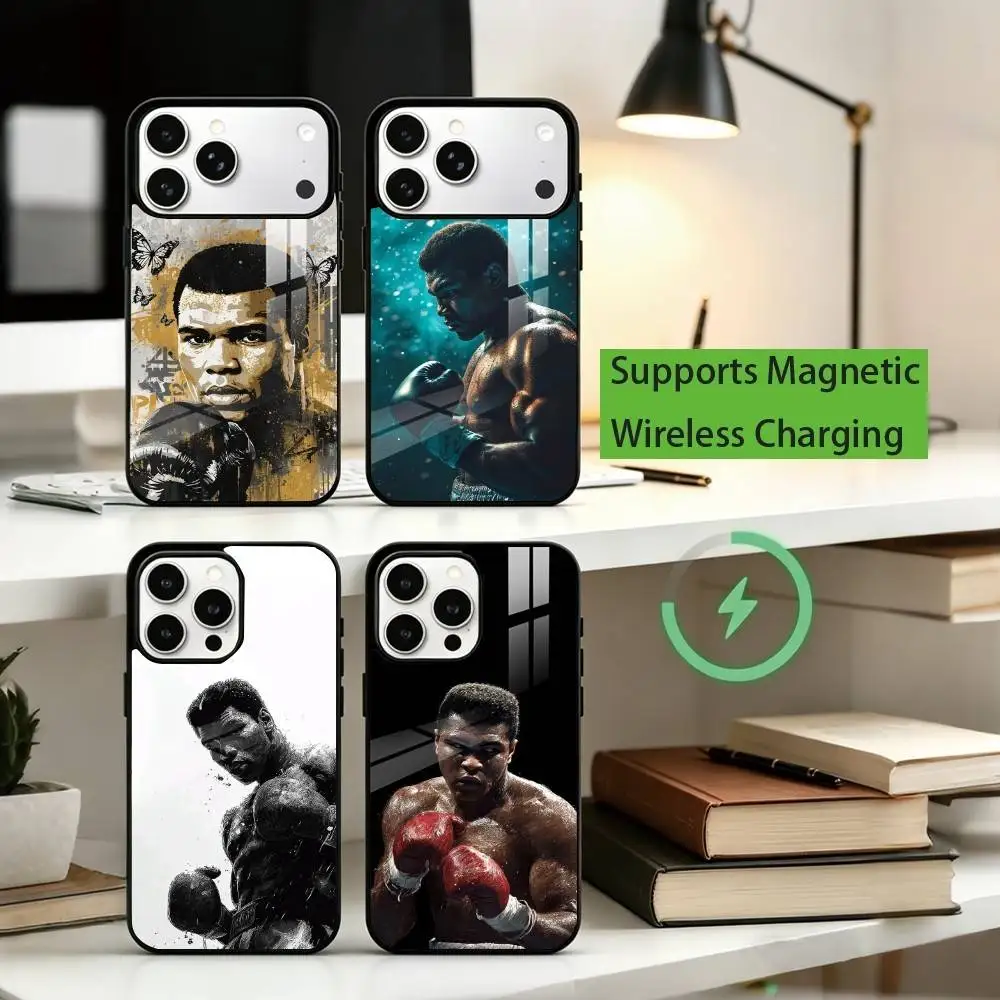 

B-Boxer M-Muhammad Ali Phone Case For iPhone17,16,15,14,13,12,11 Plus,Pro Allows magnetic wireless charging