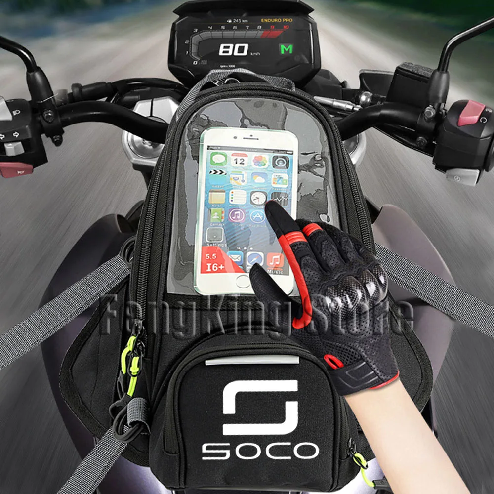 

Motorcycle Magnetic Bag Riding Bag Navigation Fuel Tank Bag Large Screen For Super Soco CPx CUmini CUx TC 50 TC Max Wanderer TCM