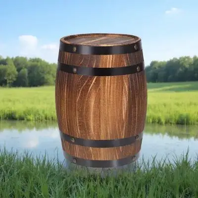 

Oak Barrel Decor Wine Barrel Handmade Rustic Bar Floor Decorative Prop For Home Pub Office Photography