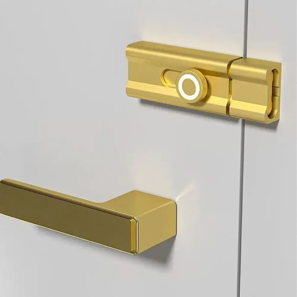 

Durable Anti-theft Luminous Door Buckle No Punching Aluminum Alloy Door Catch Security Sliding Door Bolt Kitchen