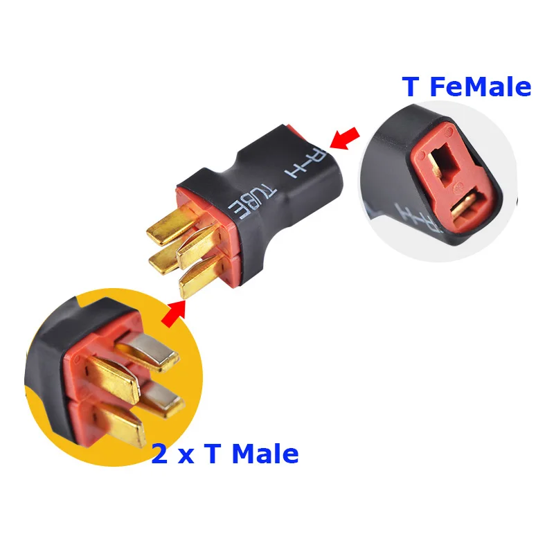 ESC XT60 / T plug 2 Male to 1 Female / 1-Male to 2-Female параллельный соединитель Adapter for Car Plane Heli Lipo Battery