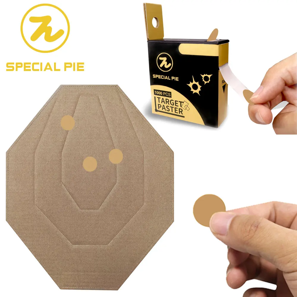 SpecialPie 0.8 inch Shooting Target Stickers 2000pcs, 1000 Sand & 1000 White, with D-Ring for IPSC IDPA BB Airsoft Archery