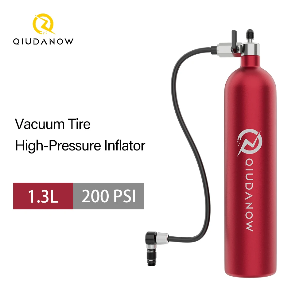 

Bicycle Tyre Air Booster 1.3L Volume 200PSI High Pressure Quick Switch Valve fits Clik/Presta/Schrader Valve For Road/MTB bike