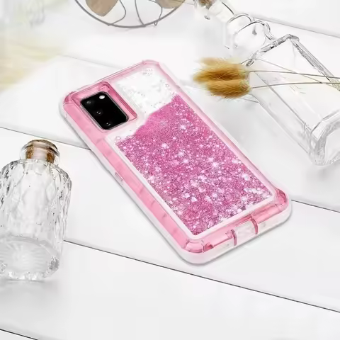 Heavy Duty Shockproof Protection Liquid Glitter Quicksand Phone Case For Samsung S23 S22 S21 S20 Ultra Note 20 10 S10 Plus Cover