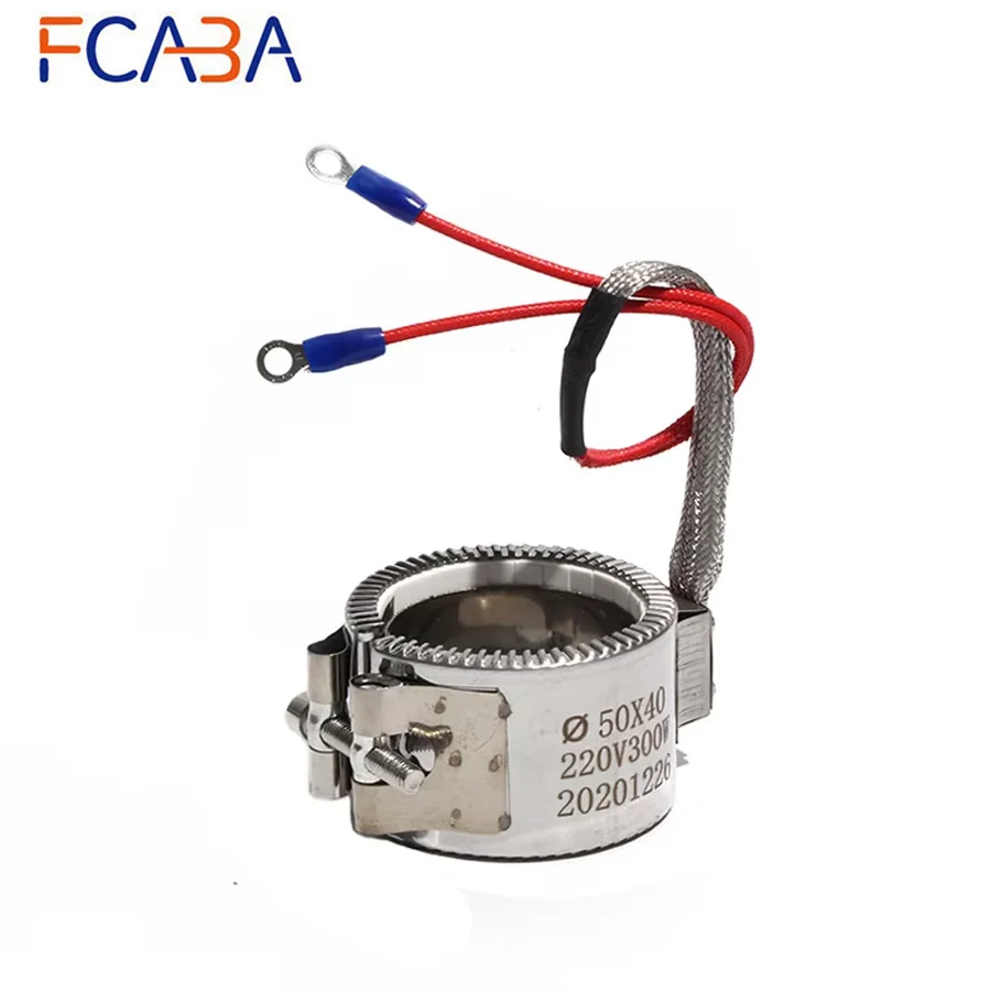 FCABA 50mm Inner Diameter 30~50 Height Ceramic Band Heater 110V/220V/380V 200W/250W/280W/320W/350W Heating Element