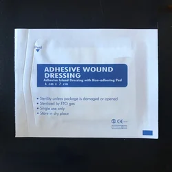 Adhesivo médico de yeso transpirable para hemostasia de heridas, Banda adhesiva de primeros auxilios, Kit de emergencia, 10 piezas, 6x7cm