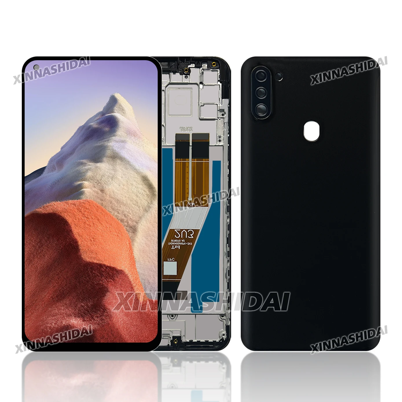 6,4-Zoll-LCD-Display-Touchscreen-Digitizer mit Rahmen für Samsung Galaxy A11, kompatibel mit SM-A115A/A115U/A115F/A115M/A115F/DS