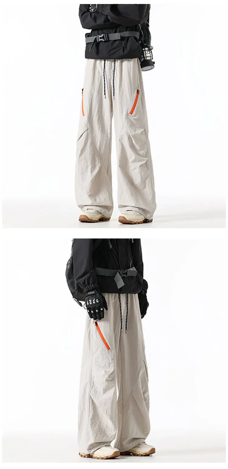 2026 Neue Unisex Winddichte & Wasserdichte Outdoor-Wanderhose mit Seitenreißverschluss-Design Wasserabweisende Winddichte Techwear-Hose – Detail 8