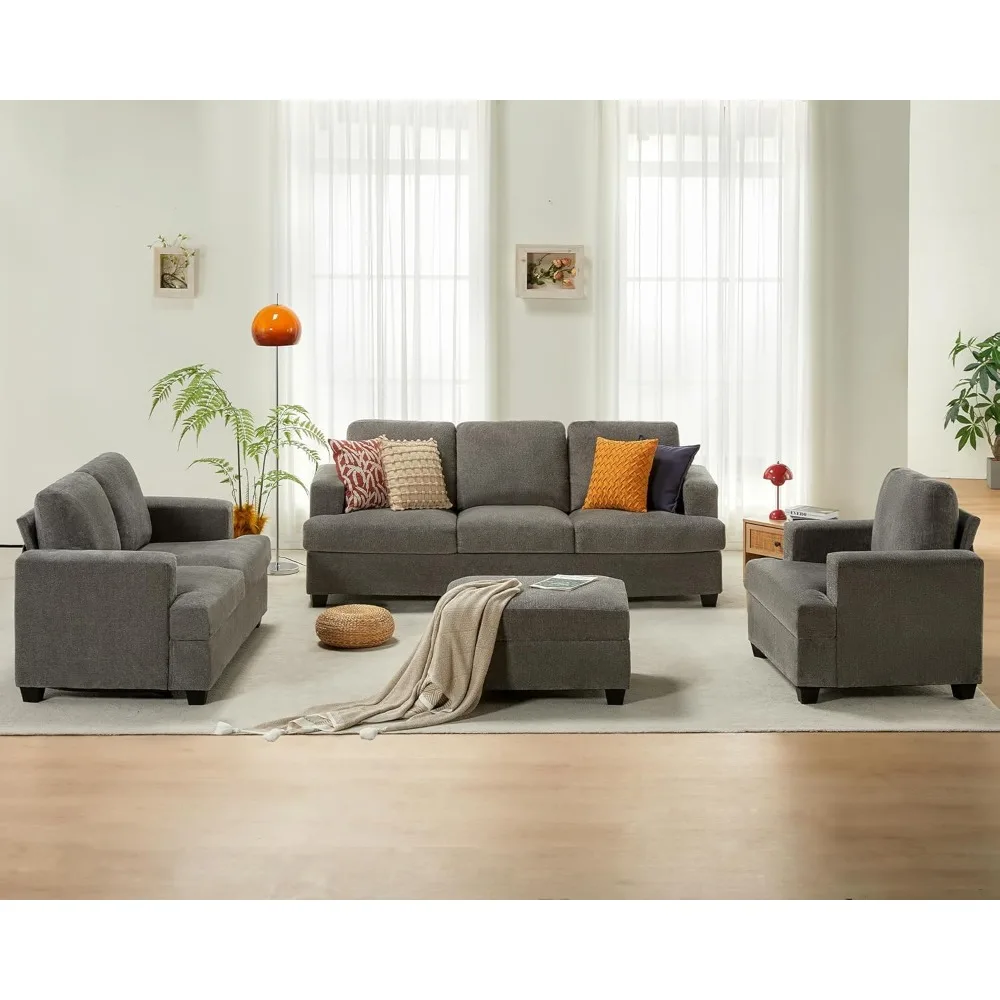 89 Inch Sofa, Comfy Sofa Couch with Extra Deep Seats, Modern Sofa- 3 Seater Sofa Couch for Living Room Apartment Lounge,