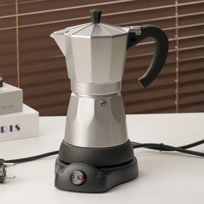 Home Use Electric Moka Coffee Pot with Dual Brewing Options