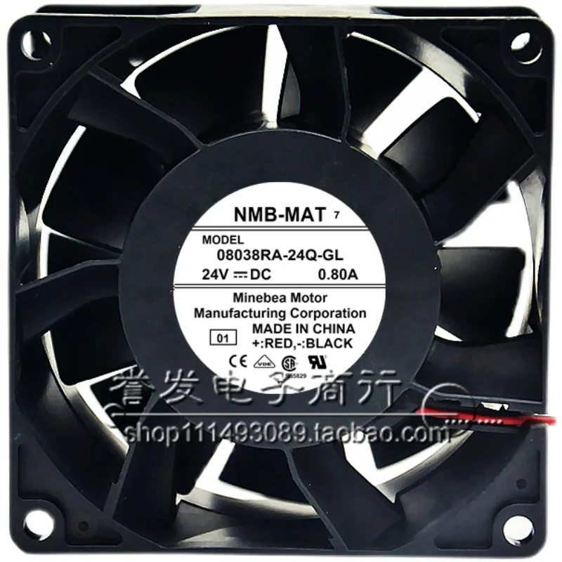 NUOVO ORIGINALE 08038RA-24Q-GL 24V 0.80A 8038 80x80x38mm VENTOLA DI RAFFREDDAMENTO RADIATORE