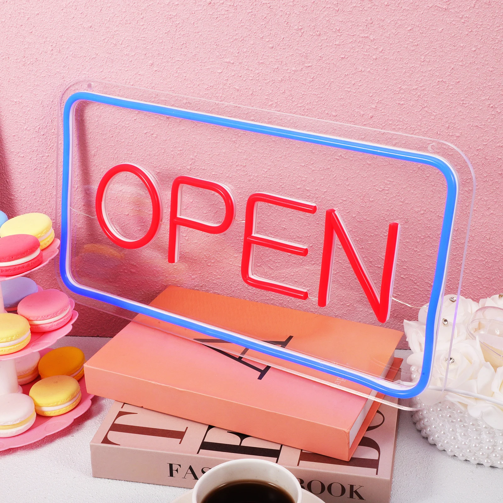 

1Set LED Open Sign Bright Light Hanging Chain Wall Mounted Store Open Sign Business Decoration Signs for Business