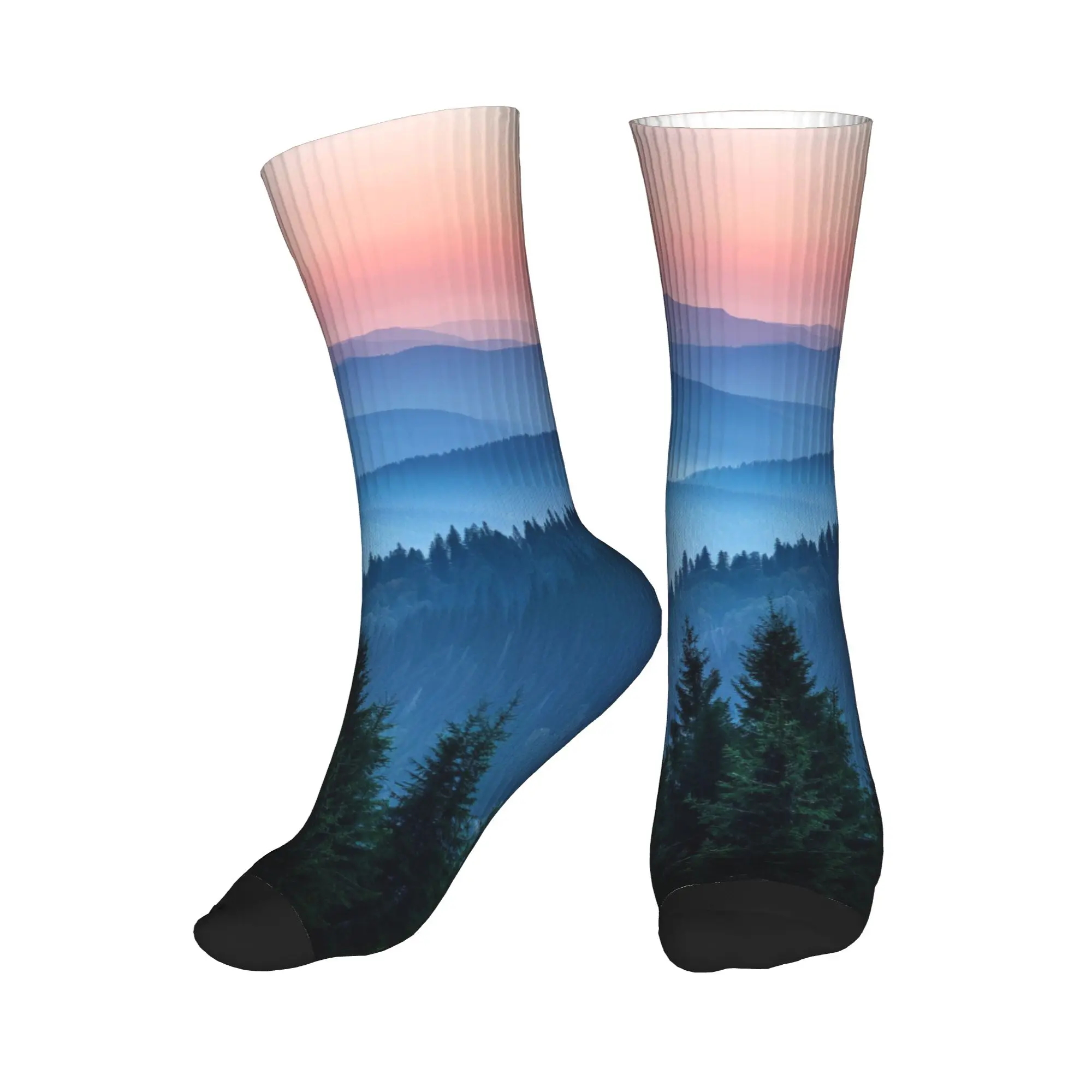 

Mountain Forest Natural Landscapes Dress Socks Mens Womens Warm Fashion Novelty Crew Socks