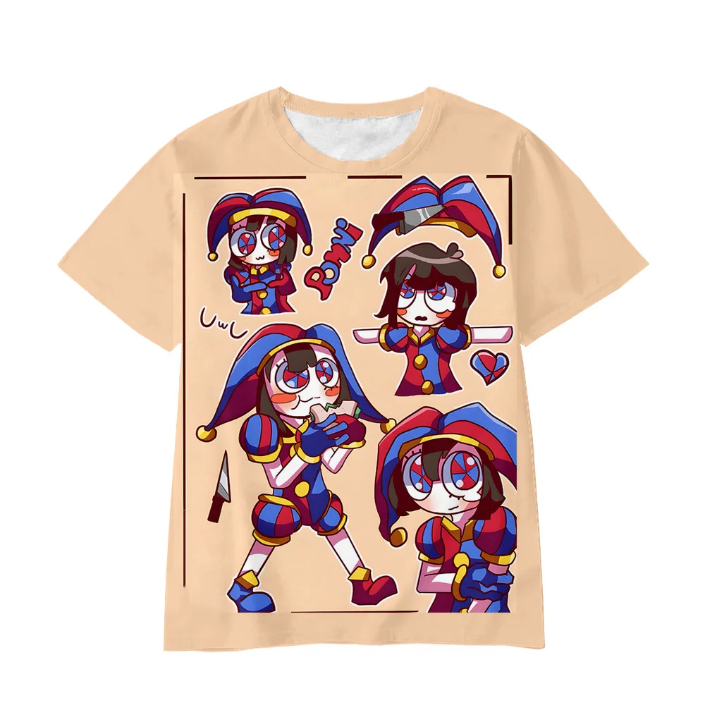 The Amazing Digital Circus 3D Printed Tshirt per Boy Girl custom Cartoon Kids t-shirt manica corta Fashion Boys Tops Girls