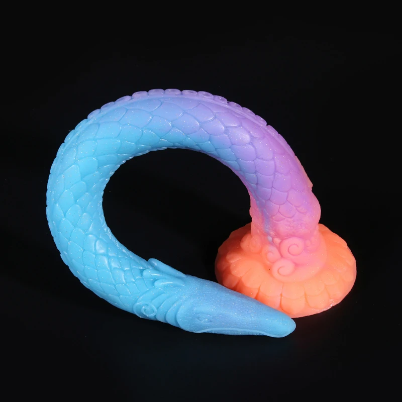 New Monster Liquid Silicone Dildo Super Long Glowing Tentacles Penis Soft Anal Plug Masturbate Butt plug Men Women Anal Sex Toys