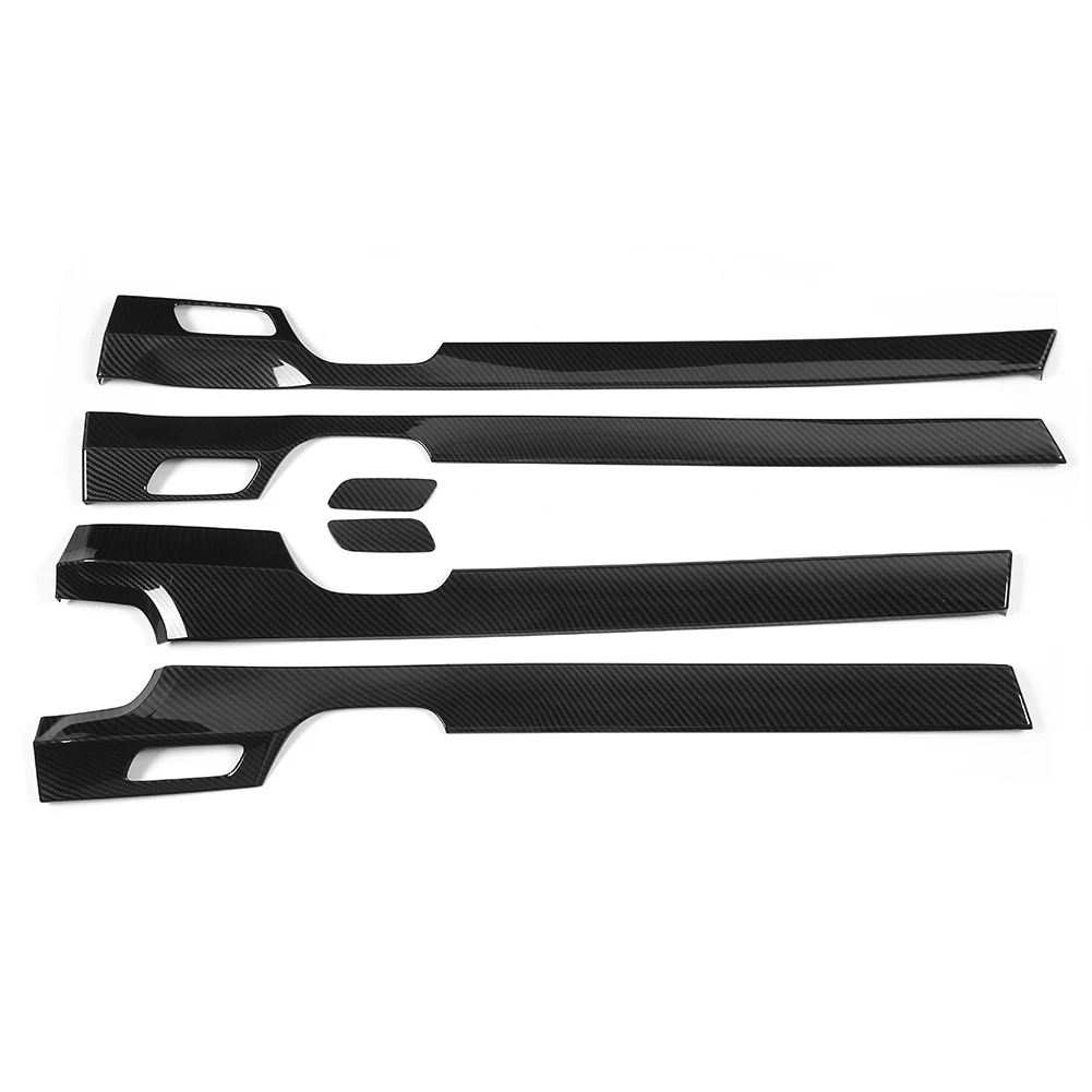 

Car Interior Door Armrest Stripe Trim Carbon Fiber Style Fit for Hyundai Palisade 2019-2020