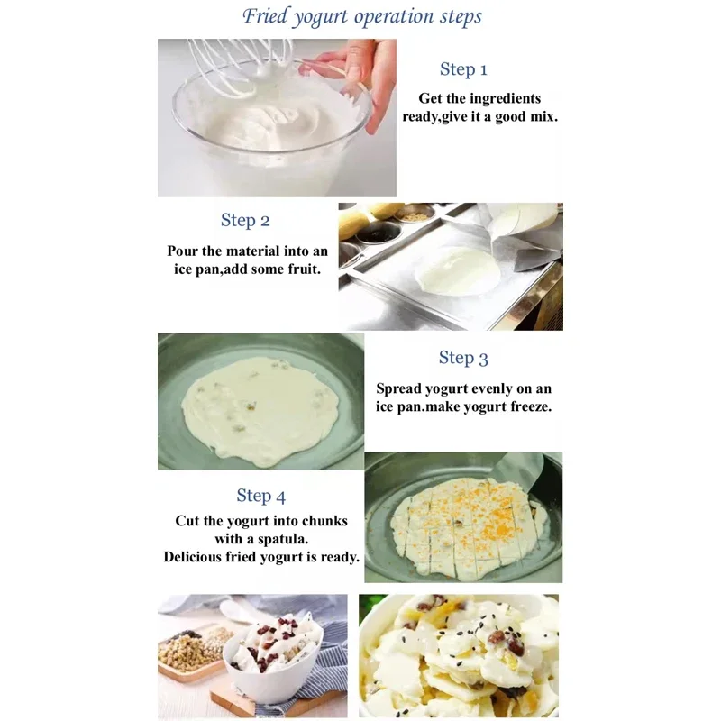 Stir Fried Yogurt Machine, Fully Automatic Thick Cut Stir Fried Ice Machine, Deep Pot Stir Fried Ice Roll Snow Cheese Machine