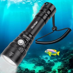 Wurkkos WK20S Lampada 18650 Lanterna subacquea 2000LM Scuba Diving Torcia SST40 LED Illuminazione da campeggio IPX8 Sopravvivenza Luci esterne