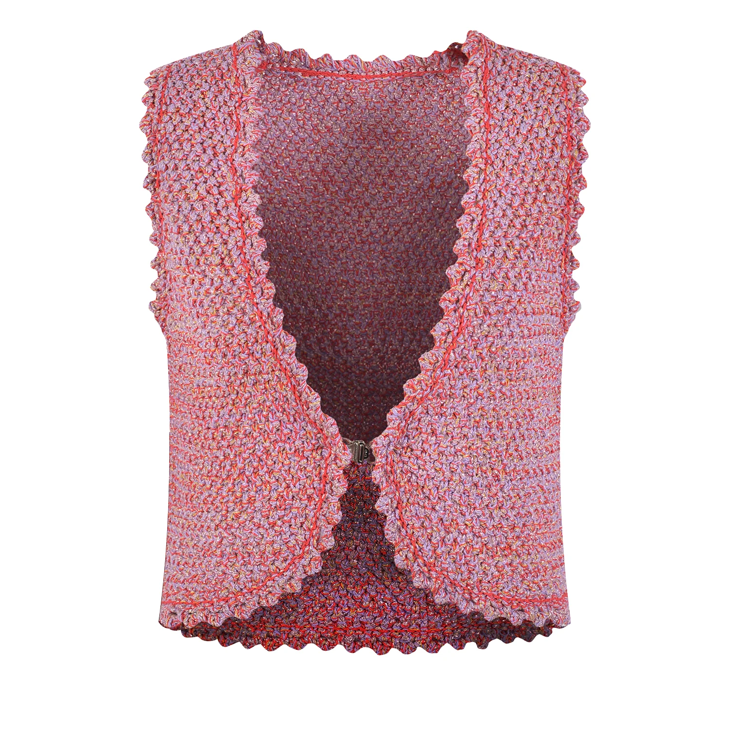 Version haut de gamme M Home Lipsti couleur dentelle mince vêtements d'extérieur printemps été nouveau ort rose Long Sve tricoté ouvert Cardigan haut