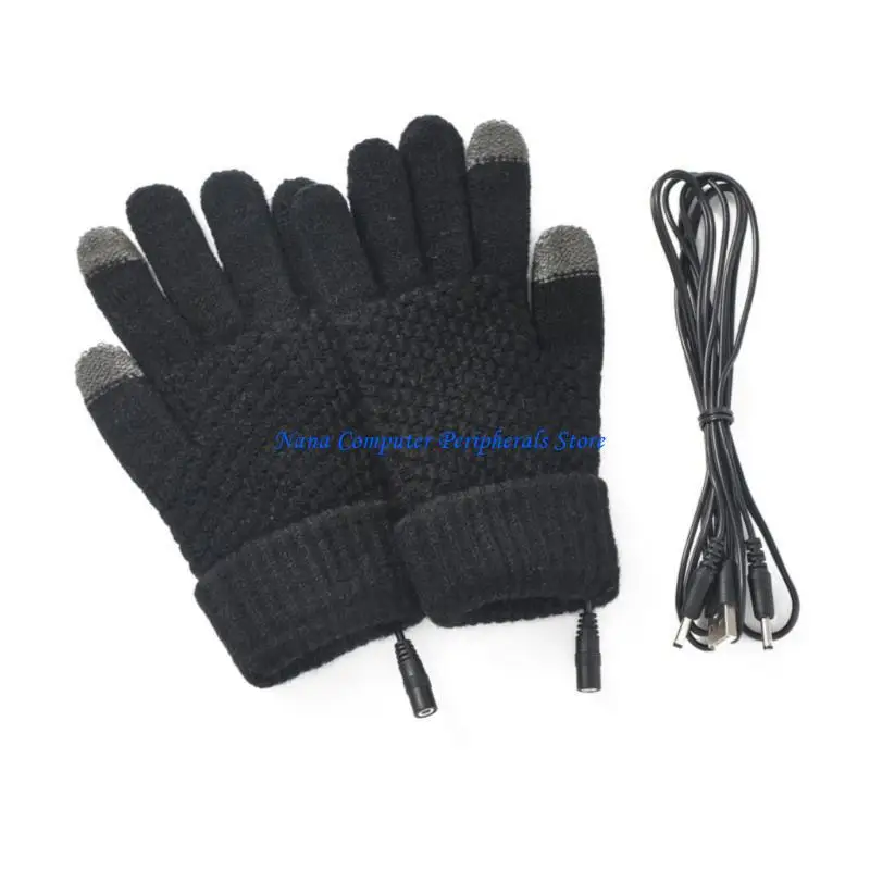 F68C Touchscreens Gloves 10x15cm Soft Comfortable for Cold Environment Outdoor Adventure USB Heated Warmth Gloves