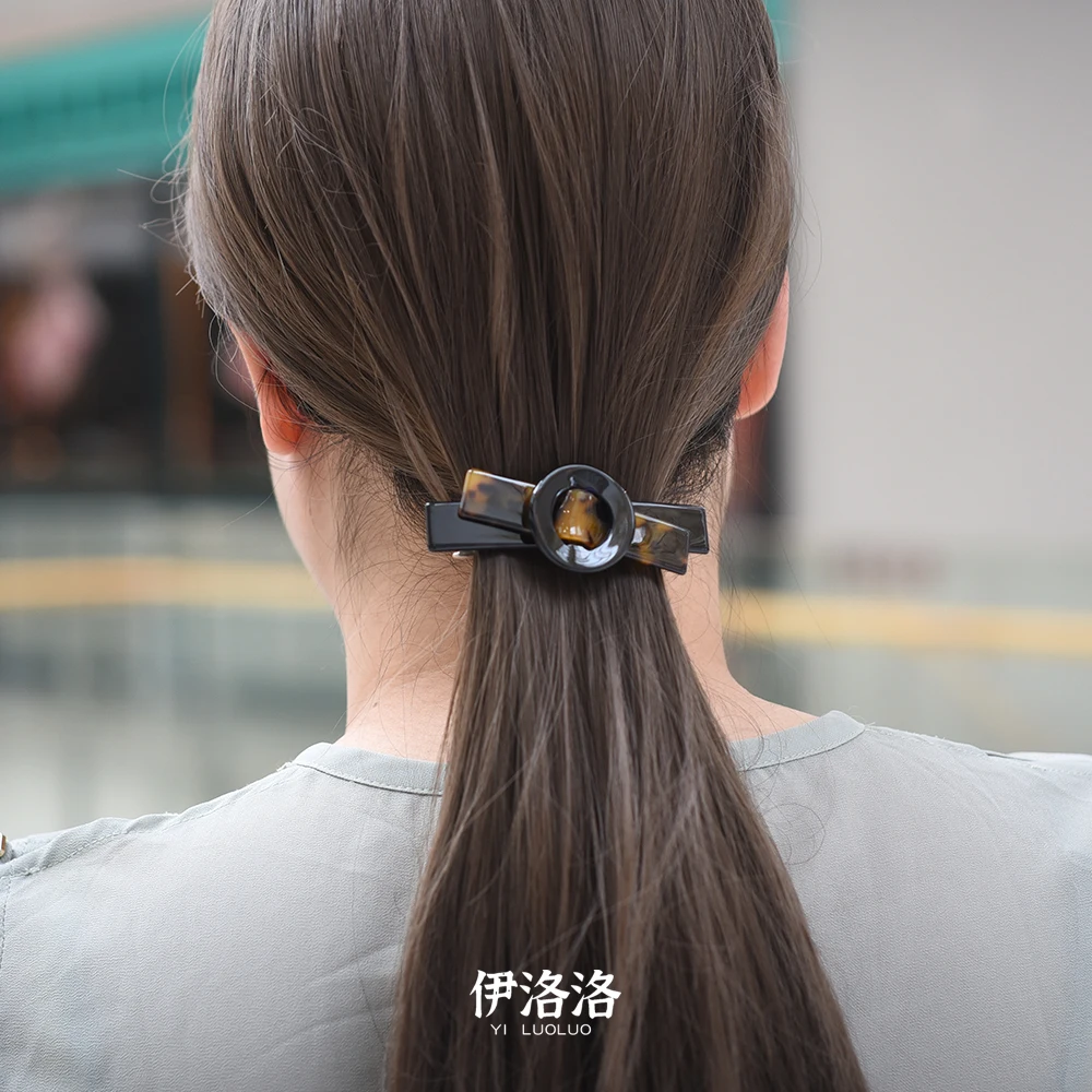 Women Headwear Girls Hairwear Middle Size Simple Cute Hair Clip Acetate Hair Barrette Fashion Hair Accessorries For Women