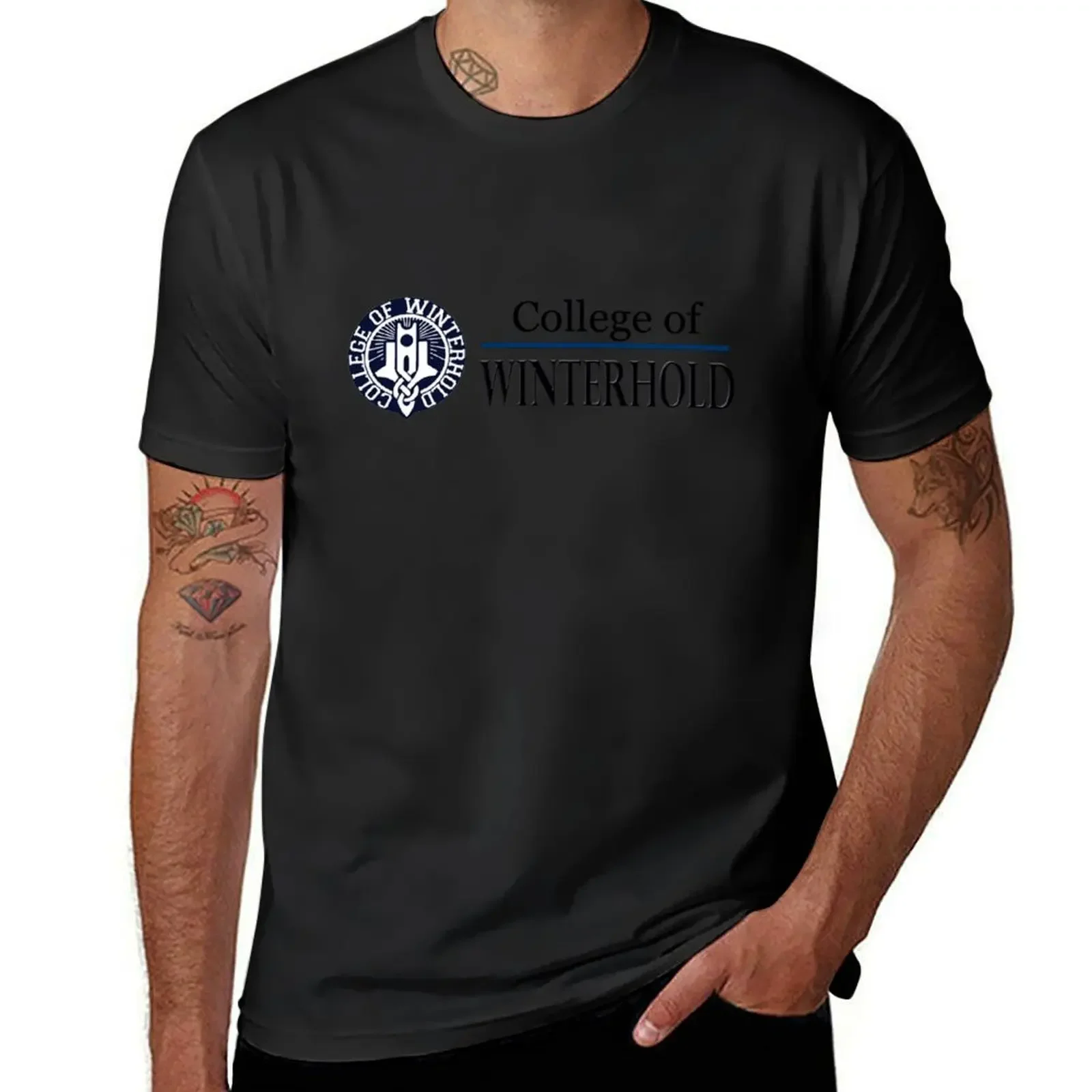 

College of Winterhold T-Shirt oversized t shirt quick-drying man t shirt mens plain t shirts