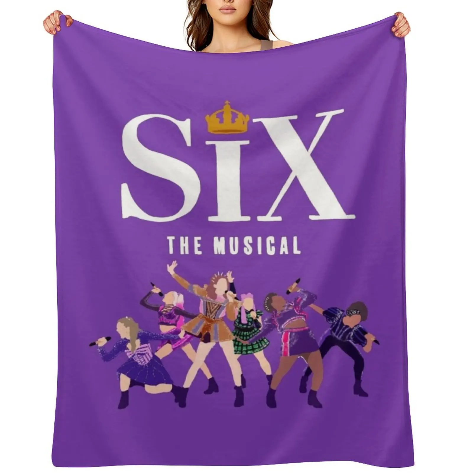 

Six The Musical Queens Poster Throw Blanket Sofa Throw Polar for winter For Sofa Thin Blankets