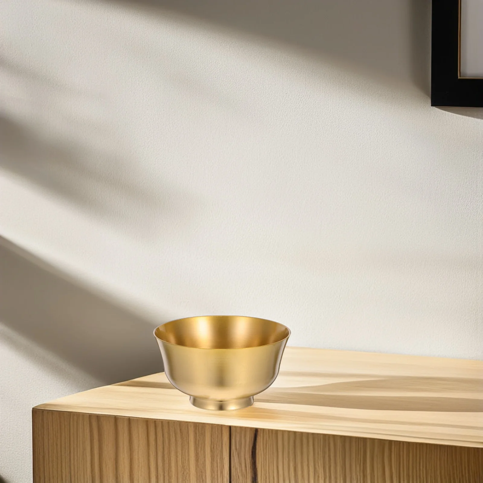 

Luxury Brass Serving Bowl Smooth Polished Finish Ideal for Offerings Rituals Decorative Buddhism Bowl Brings Good Fortune to