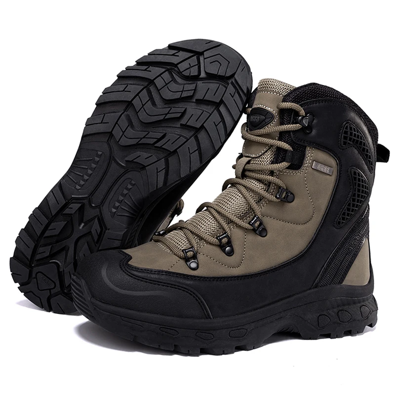 Men's mountain climbing motorcycle boots, outdoor hiking boots, fashionable boots