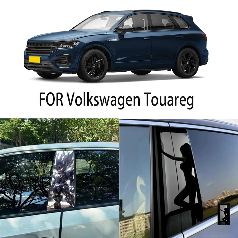 

Door Window Decoration Trims Pillar Posts Stickers Auto Styling For Volkswagen Touareg Car accessories