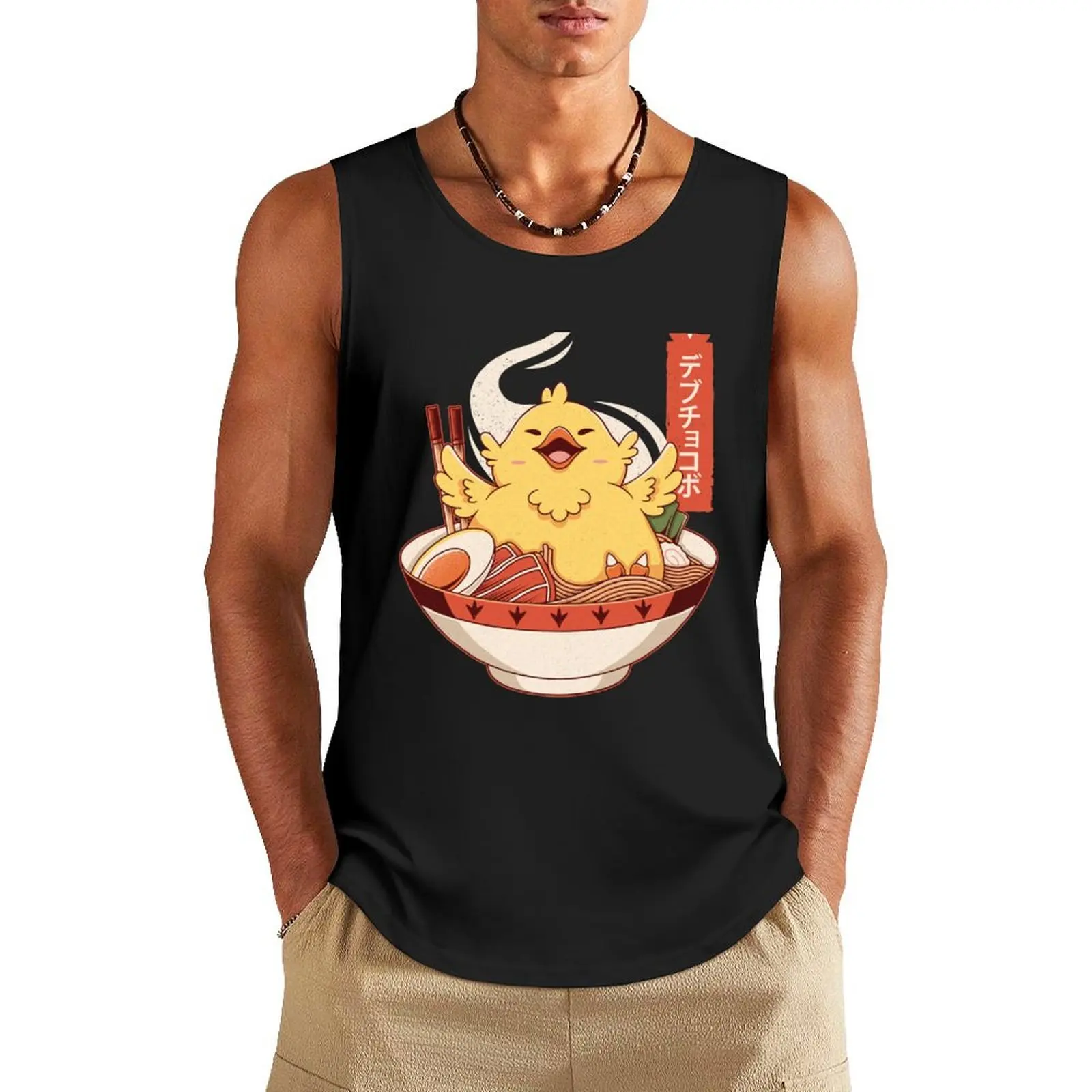 

Fat Chocobo Ramen Tank Top anime top t-shirt Men's