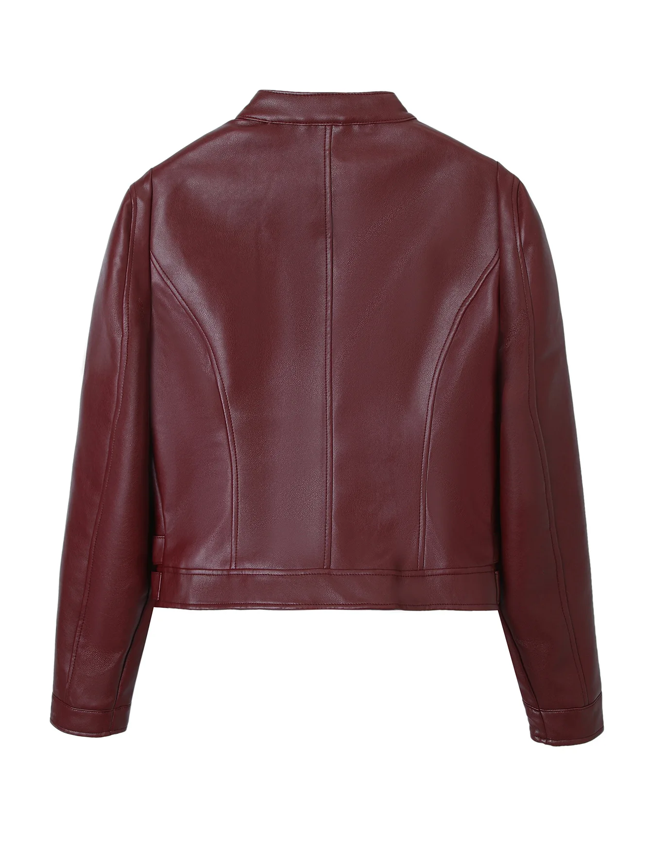 PU-Lederjacke, hochwertiger Damenmantel, modische Straßenmotorrad-Lederjacke, Damenbekleidung mit Reißverschluss