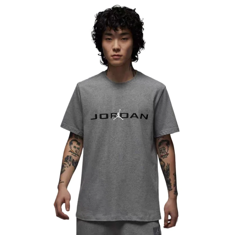 

Nike Air Stretch Unisex Men and women American style Retro Leisure Short sleeve T-shirts Black/Gray/White DM1463-010