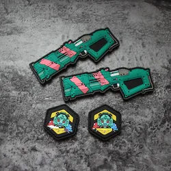 Q Version Arms 3D PVC Patches Tactical Badges for Clothing Jacket Backpacks Decoration Appliques With Hook