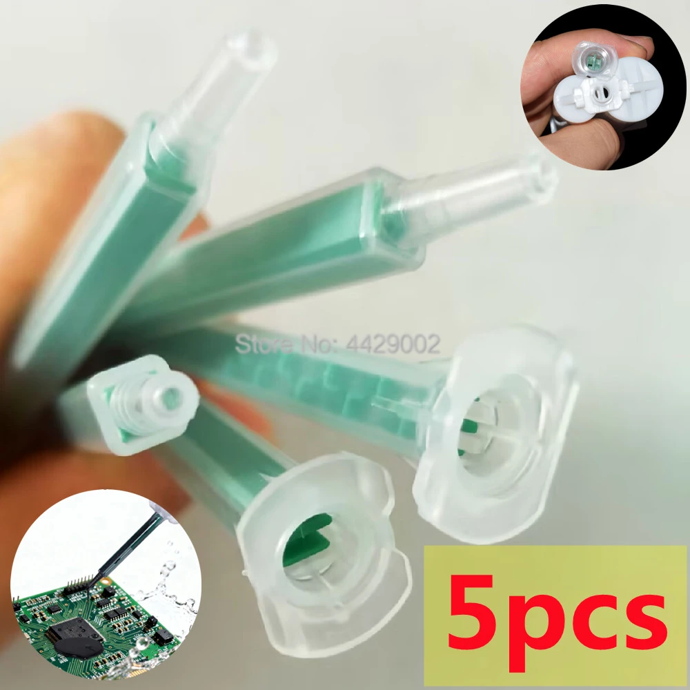 5 Stück gemischte Düsen, statische Mischdüsen, Bigbong-Epoxidharz-Mischdüsen, Mischspitzen, Mischrohre für 50 ml 1:1- und 2:1-Klebstoffe, AB-Klebstoffe. – Detail 3