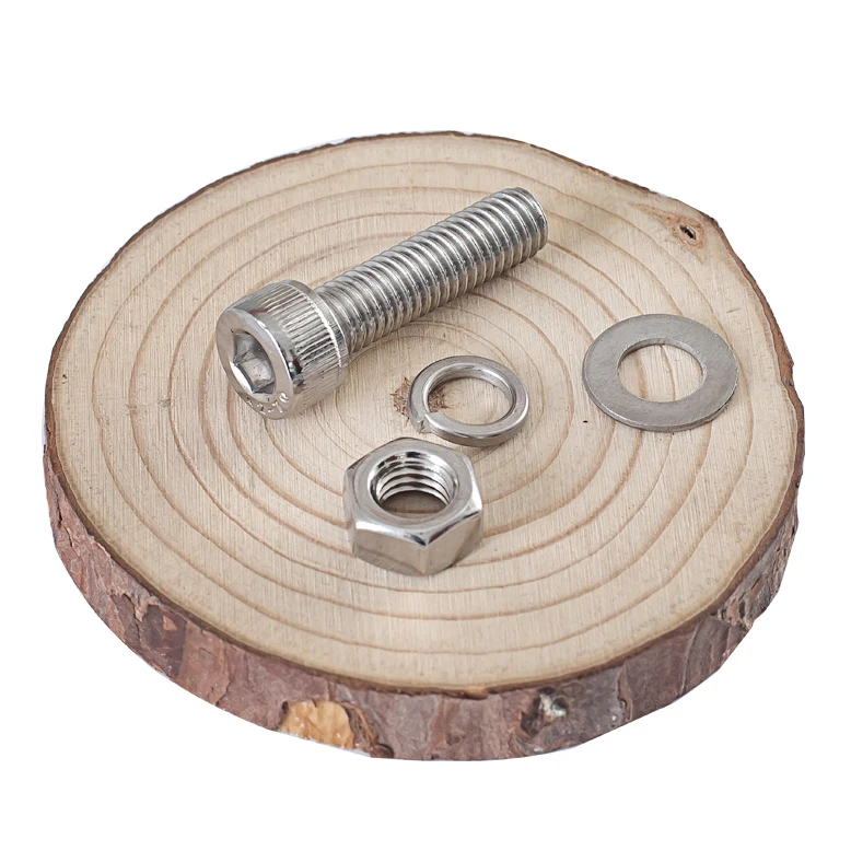 M2 M2.5 M3 M4 M5 M6 M8 M10 M12 Hex Socket Cap Head Sems Bolt Screw with Washer Nut 304 Stainless Steel Allen Screw