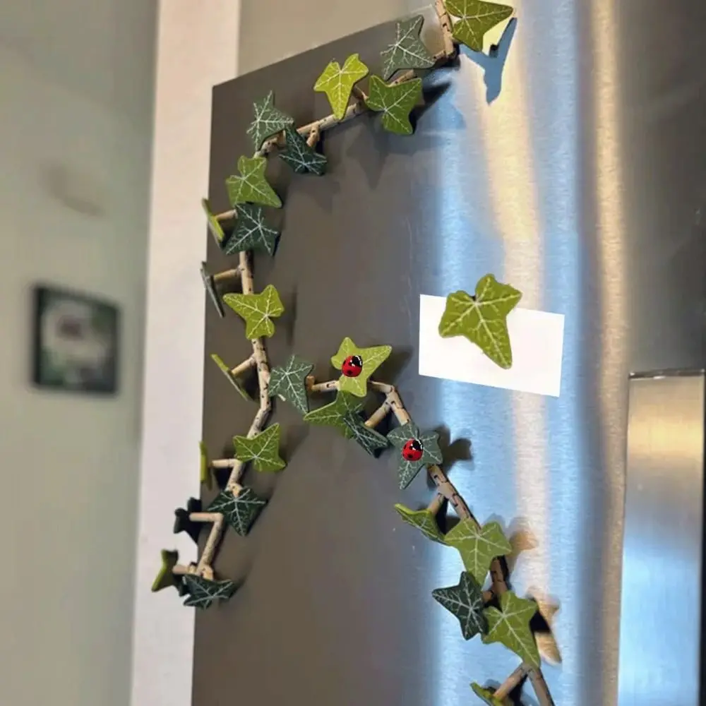 Funny Fridge Magnets English Ivy Fridge Magnet 3D Printed Durable Fake Ivy Grocery List with Articulating Stems Magnet Pad