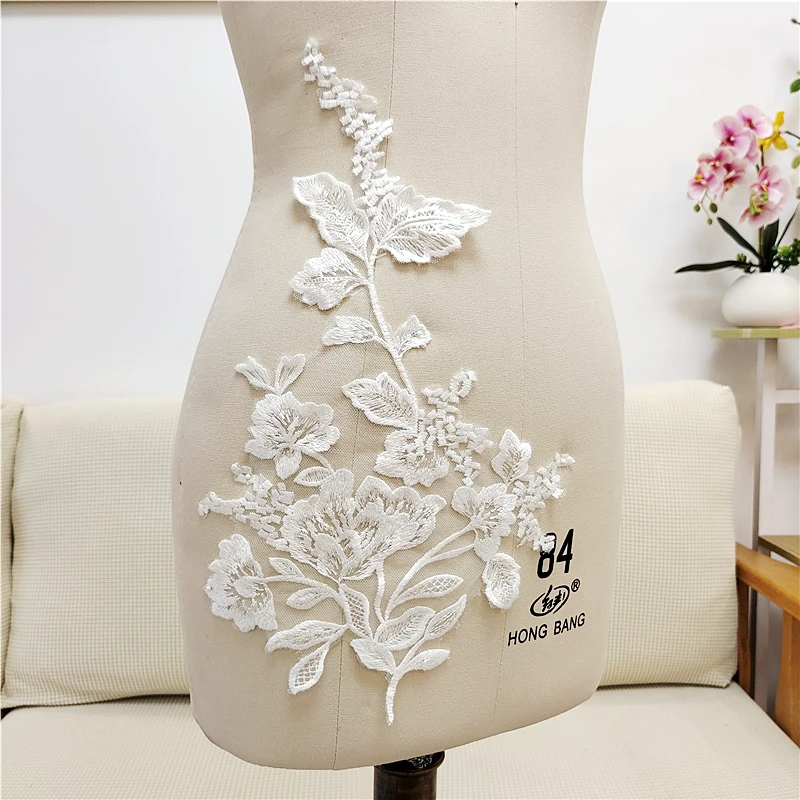 Lace Fabric Embroidered Wedding Gown Appliques, Baroque Trims, Collar Mesh Sew On Patches for Dress, DIY Decoration, Off White - AliExpress 15 Lace Fabric Embroidered Wedding Gown Appliques, Baroque Trims, Collar Mesh Sew On Patches for Dress, DIY Decoration, Off White - AliExpress 15