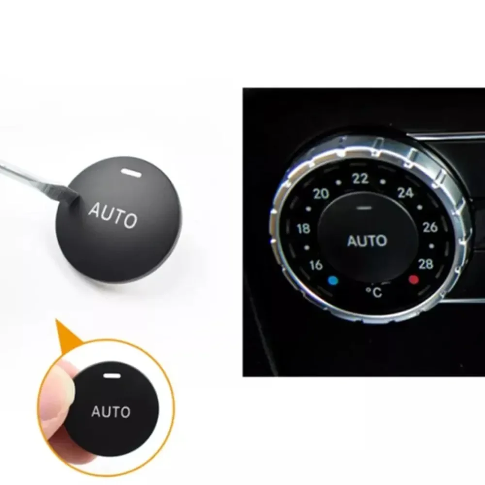 Black Car Central Air Conditioning Auto Buttons Cover Trim Stickers For Mercedes Benz C CLS GL GLK ML Class W204 W166 X204 C218