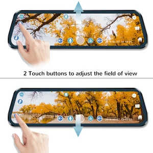 كاميرا سيارة مرآة ، شاشة تعمل باللمس ، مسجل فيديو ، رؤية خلفية ، كاميرا داش ، أمامية وخلفية ، DVR ، صندوق أسود أفضل 10 كاميرا تجسس مرآة مبيعا - No3