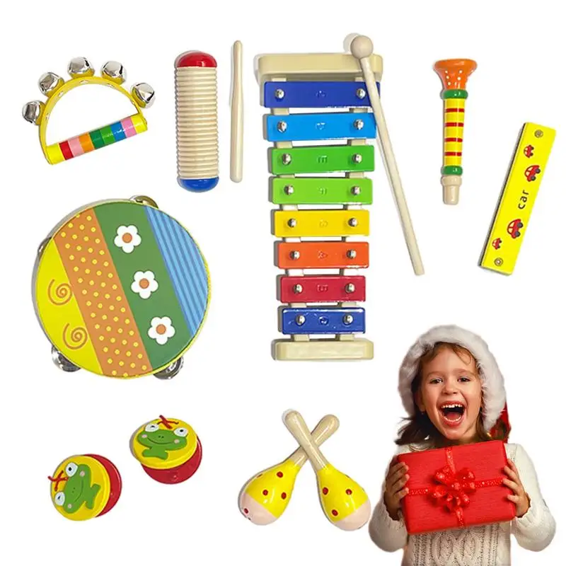 

Toddler Instrument Set Percussion Instruments Music Toys Preschool Learning Educational Toys Tambourine Rattle Musical