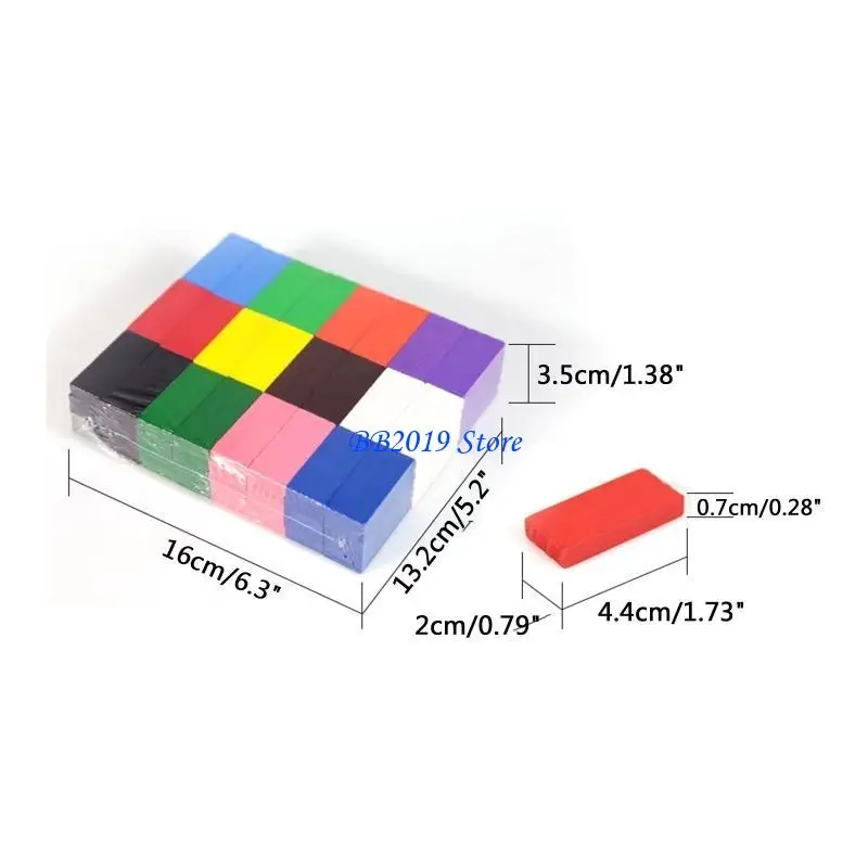 Q0KB 120 قطعة من الدومينو مجموعة للأطفال اللبنات الخشبية 12 ألوان دومينو سباق البلاط ألعاب تعليمية للأطفال