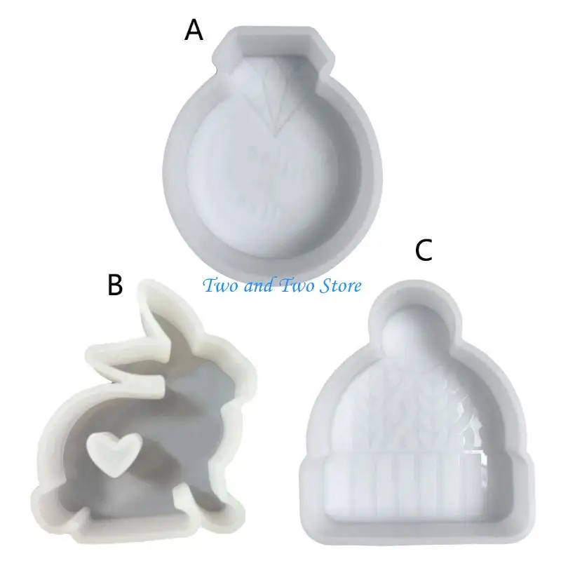 HX6F Diamant Kaninchen Form Handherstellung Seife Formen Tonform Silikonmaterial